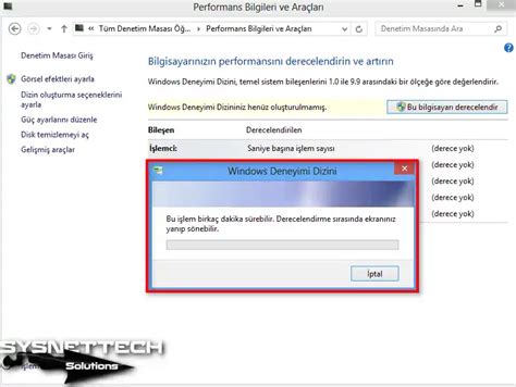 Windows 8.1'de Windows Deneyimi Endeksi (WEI) Puanı Nasıl .